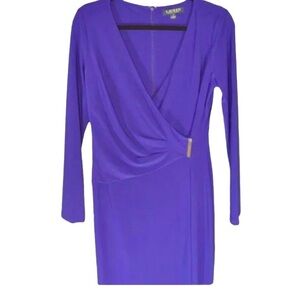 Ralph Lauren Faux Wrap Purple Dress​​